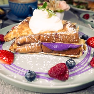Ube French Toast w/Mixed Berries